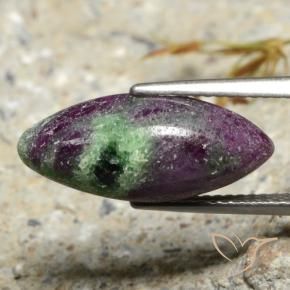 Rubis-Zoisite Multicolore naturelle Marquise, 7.40 ct, Opaque