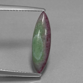 Rubis zoïsite multicolore naturelle marquise, 2,59 ct, opaque