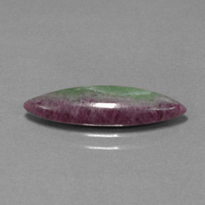Rubis zoïsite multicolore naturelle marquise, 2,59 ct, opaque