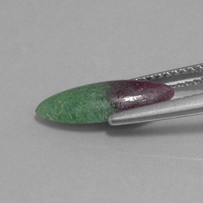 Rubis zoïsite multicolore naturelle marquise, 2,11 ct, opaque