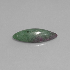 Rubis zoïsite multicolore naturelle marquise, 2,95 ct, opaque