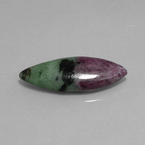 Rubis zoïsite multicolore naturelle marquise, 8,07 ct, opaque