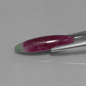 Rubis zoïsite multicolore naturelle marquise, 3,94 ct, opaque