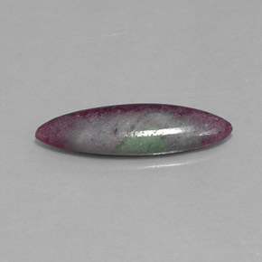 Rubis zoïsite multicolore naturelle marquise, 3,59 ct, opaque