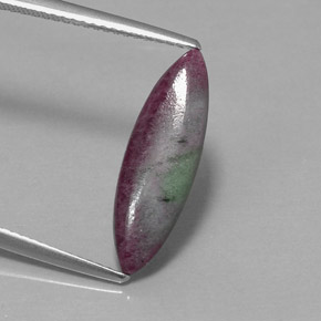 Rubis zoïsite multicolore naturelle marquise, 3,59 ct, opaque
