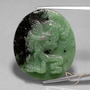 48.13ct Naturel Multicolore Rubis-Zoisite, ovale, Opaque
