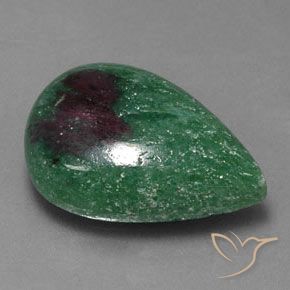 Rubis-Zoisite Multicolore naturelle En forme de poire, 16.04 ct, Opaque