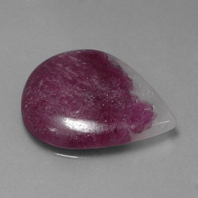 Rubis zoïsite multicolore naturelle en forme de poire, 21,21 ct, opaque