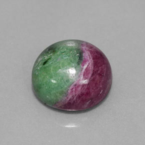 Rubis-Zoisite Multicolore naturelle Coupe roude, 8.08 ct, Opaque