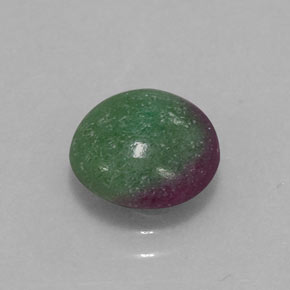 Rubis zoïsite multicolore naturelle coupe roude, 2,80 ct, opaque