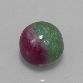 Rubis-Zoisite Multicolore naturelle Coupe roude, 6.30 ct, Opaque