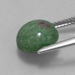 Rubis zoïsite multicolore naturelle coupe roude, 5,13 ct, opaque