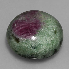 Rubis-Zoisite Multicolore naturelle Coupe roude, 25.78 ct, Opaque