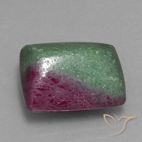 Rubis-Zoisite Multicolore naturelle Baquette, 14.07 ct, Opaque