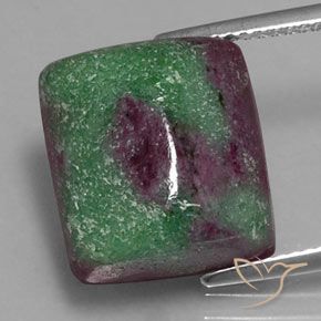 19.20ct Naturel Multicolore Rubis-Zoisite, Baquette, Opaque