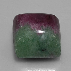 Rubis zoïsite multicolore naturelle carré, 20,27 ct, opaque