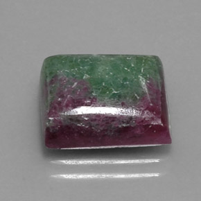 Rubis-Zoisite Multicolore naturelle Carré, 9.16 ct, Opaque