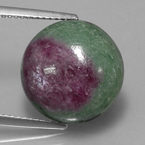 Rubis-Zoisite Multicolore naturelle Coupe roude, 13.23 ct, Opaque