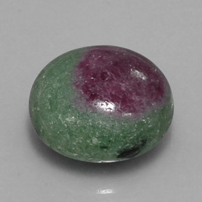 Rubis-Zoisite Multicolore naturelle Coupe roude, 13.23 ct, Opaque