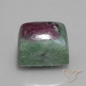 Rubis-Zoisite Multicolore naturelle Baquette, 15.55 ct, Opaque