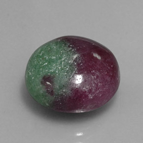 Rubis zoïsite multicolore naturelle coupe roude, 12,48 ct, opaque