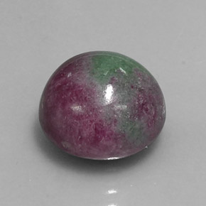 Rubis-Zoisite Multicolore naturelle Coupe roude, 11.04 ct, Opaque