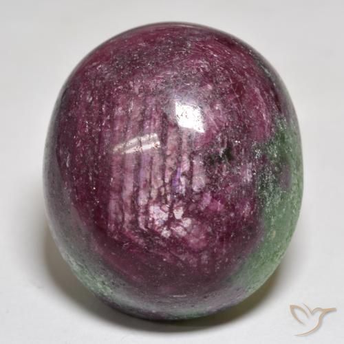 74.53ct Naturel Multicolore Rubis-Zoisite, ovale, Opaque