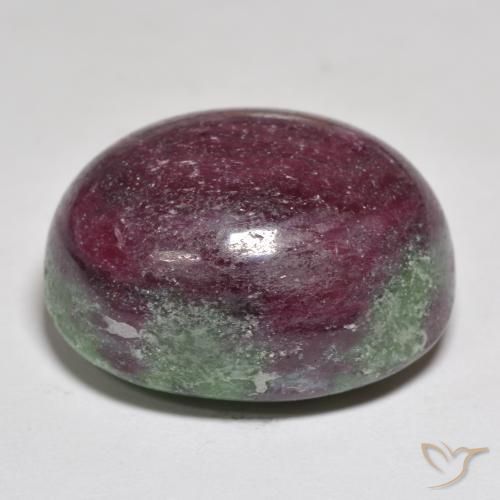 Rubis-Zoisite Multicolore naturelle ovale, 74.53 ct, Opaque