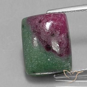 12.24ct Naturel Multicolore Rubis-Zoisite, Baquette, Opaque