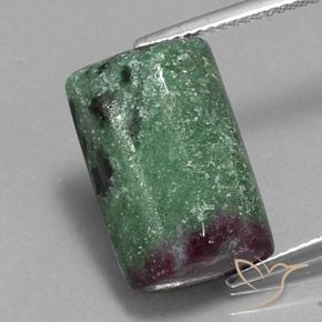 13.09ct Naturel Multicolore Rubis-Zoisite, Baquette, Opaque