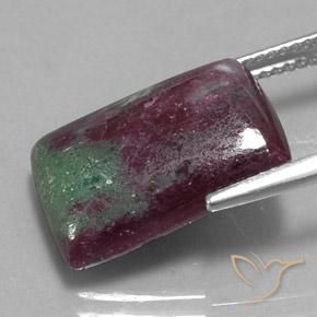 Rubis-Zoisite Multicolore naturelle Baquette, 13.01 ct, Opaque