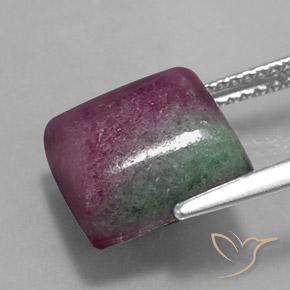 Rubis-Zoisite Multicolore naturelle Carré, 8.93 ct, Opaque