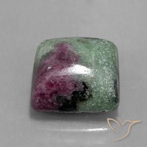 Rubis-Zoisite Multicolore naturelle Carré, 6.74 ct, Opaque