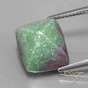 7.76ct Naturel Multicolore Rubis-Zoisite, Baquette, Opaque