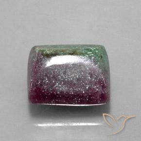 Rubis-Zoisite Multicolore naturelle Baquette, 10.64 ct, Opaque