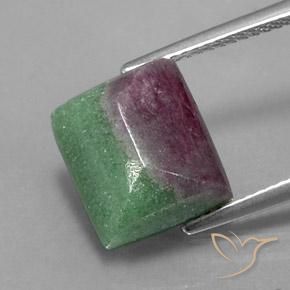 8.29ct Naturel Multicolore Rubis-Zoisite, Baquette, Opaque
