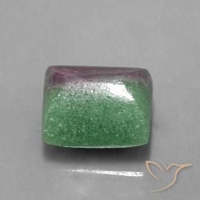 Rubis-Zoisite Multicolore naturelle Baquette, 8.29 ct, Opaque