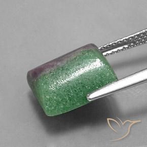 Rubis-Zoisite Multicolore naturelle Baquette, 8.29 ct, Opaque