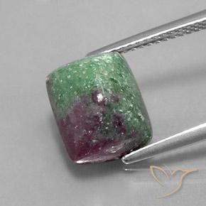 8.27ct Naturel Multicolore Rubis-Zoisite, Baquette, Opaque