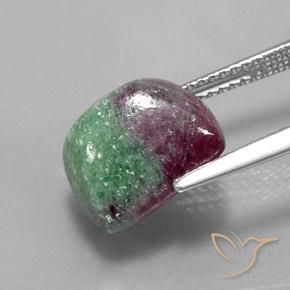 Rubis-Zoisite Multicolore naturelle Baquette, 8.27 ct, Opaque