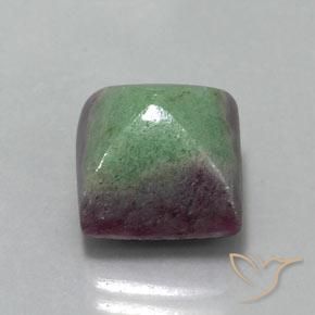 Rubis-Zoisite Multicolore naturelle Carré, 10.92 ct, Opaque