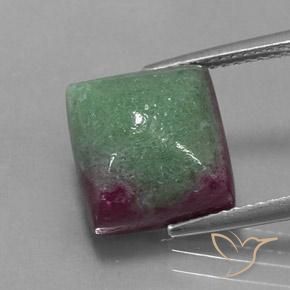 9.91ct Naturel Multicolore Rubis-Zoisite, Carré, Opaque