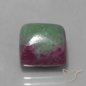 Rubis-Zoisite Multicolore naturelle Carré, 9.91 ct, Opaque