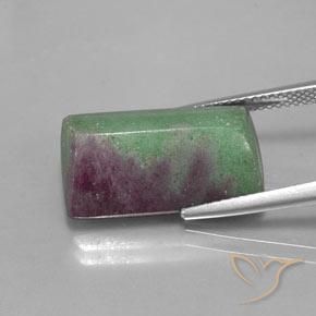16.75ct Naturel Multicolore Rubis-Zoisite, Baquette, Opaque