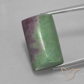 Rubis-Zoisite Multicolore naturelle Baquette, 16.75 ct, Opaque