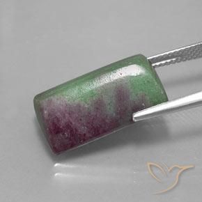 Rubis-Zoisite Multicolore naturelle Baquette, 16.75 ct, Opaque