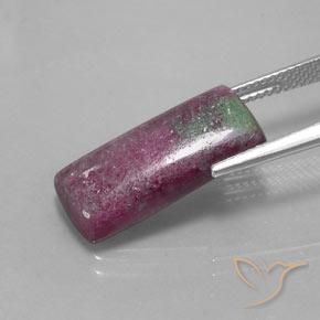 Rubis-Zoisite Multicolore naturelle Baquette, 10.58 ct, Opaque