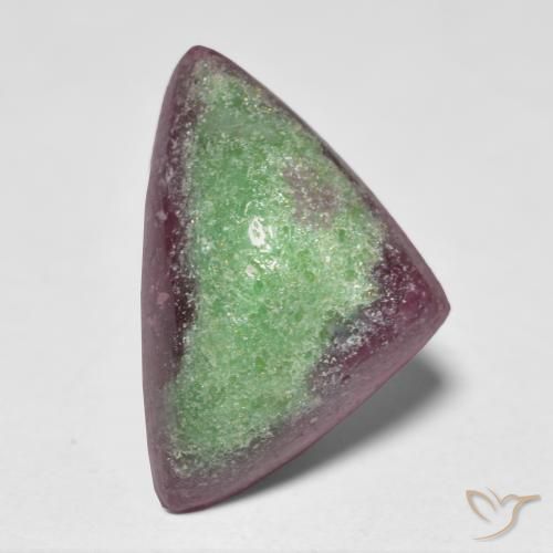 Rubis-Zoisite Multicolore naturelle Trillion, 8.49 ct, Opaque