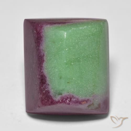 15.67ct Naturel Multicolore Rubis-Zoisite, Baquette, Opaque