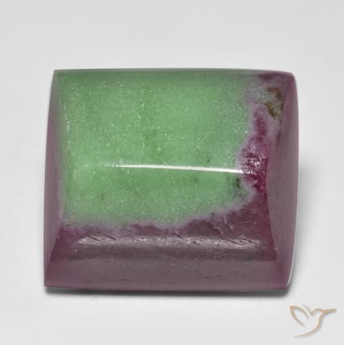 Rubis-Zoisite Multicolore naturelle Baquette, 15.67 ct, Opaque